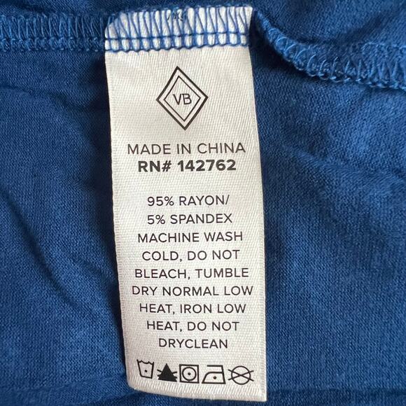 Vera Bradely Blue Daisy Small Tabitha 3/4 Sleeves Top, S - Picture 4 of 4